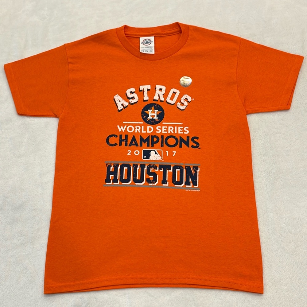 Houston Astros 2017 World Series Champs Shirt Youth M MLB Baseball Tee NWT